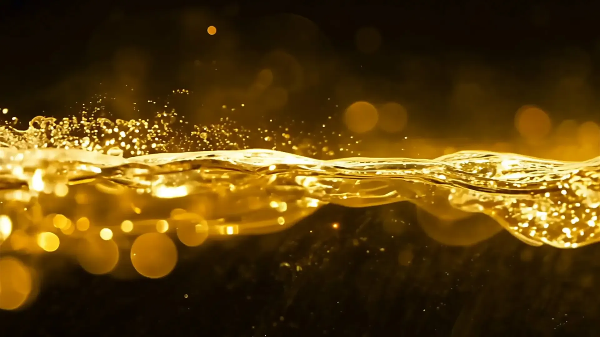 Golden Sparkling Bokeh Overlay for Luxurious Motion Graphics